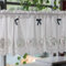 Ricemru Landhausstil Küchengardinen Scheibengardine Gehäkelt Vintage Weiß Barock Häkeloptik 50cm Bistrogardine Stickerei Häkelkante Kurz Küche Kurzstore Gardinen Halbe Fenster,150x50cm