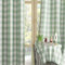 Vorhänge für Fenster, Büffelkariert, kariert, Gingham-Muster, Stangentasche, Baumwolle, Vorhangpaneele, 203.2 cm lang, Bauernhaus, Küche, 2 Paneele, Wohnzimmer, Schlafzimmer, weiß, 132.1x203.2 cm