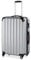 Monzana® Koffer Handgepäck ABS Hard Case 4 Rollen Teleskopgriff Zahlenschloss Kantenschutz Reisekoffer Hartschalenkoffer Rollkoffer Trolley Silber XL