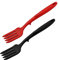 Jagowa Lot de 2 fourchettes de cuisine en silicone résistantes à la chaleur, multifonctionnelles, antiadhésives, rouge et noir