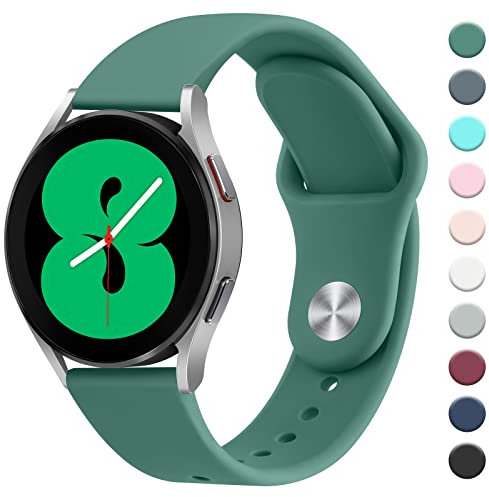 Amzpas Armband für Samsung Galaxy Watch 6/5/4/5 Pro/4 Classic (40-46mm) - 20mm Silikon Ersatzarmband für Galaxy Active 2