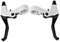 BOROCO Bremshebel Fahrrad,1 Paar Universal Mountainbike Fahrrad Bremsen,Weiß Anti-Rutsch Fahrrad Bremse Lenker Fahrrad Zubehör für Mountainbike,Rennrad (13x9 cm)
