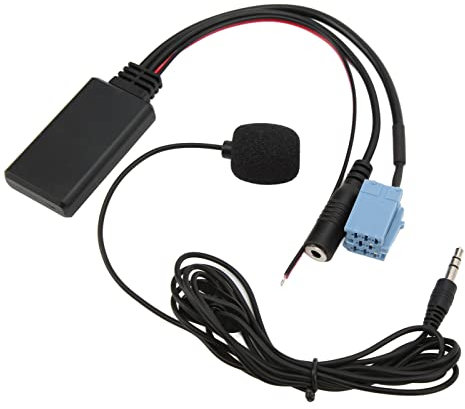 Bluetooth Aux In Adapter Autoradio Kabel ABS Metall Bluetooth5.0 Aux In Kabel 3.5mm Klinke Iso 8Pin 7 607 897 093 Freisprechmikrofon Ersatz für für
