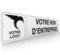 DECOHO - Panneau de signalisation pour parking Personnalisable société + logo gauche - 48 x 10 cm - Bleu