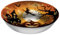 NET TOYS Halloween Snack-Schüssel mit Kürbis - Orange-Schwarz 27x9cm - Schöne Party-Dekoration Snack Bowl mit Hexen-Motiv - Spooky Snack-Schale für Gruselparty & Mottoparty