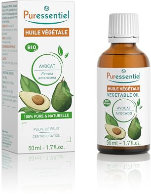 Puressentiel - Huile Végétale d’Avocat – Riche en acides gras - e Bio - 100 pourcent pure et naturelle - Vegan et Cruelty free - Made in France - 50 ml
