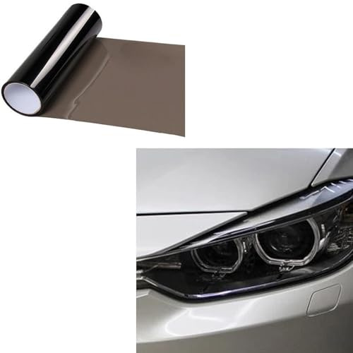 Tönungsfolie für Autoscheinwerfer, selbstklebende Vinyl-Kettenfolie, Aufkleberbogen, 30 x 200 cm, Autolicht-Schutzhülle, Farbwechsel-Aufkleber für Scheinwerfer-Rücklicht (Hellschwarz, 30 x 300 cm)