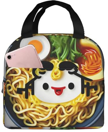 Bolsa de almuerzo reutilizable con forma de huevera, fideos, ramen, ofrece protección térmica para comidas y aperitivos