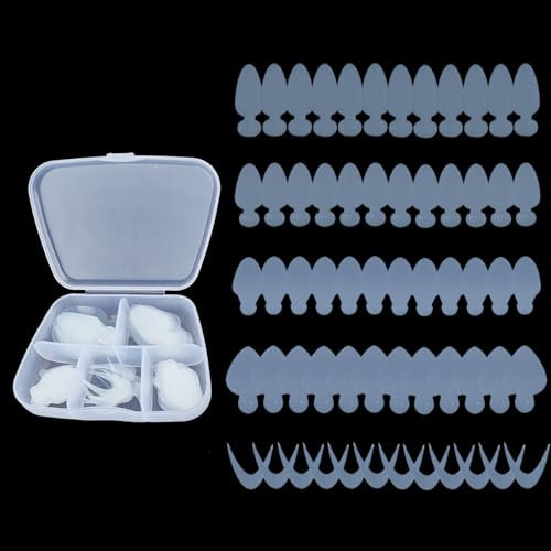 NICENEEDED 60 PCS Dual Nail Forms Mould, Silicone Nail Mold Pads, Gel Extension Stickers Quick Building Dual Nail Form Stickers French Manicure Inner Mold for Guide Nail Art Accessories