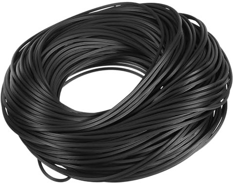 sourcing map Spline, 0,5 x 90 m, rund, für Fenster-Reparatur, Spline für Türfenster, Fenster, Ersatz, Schwarz