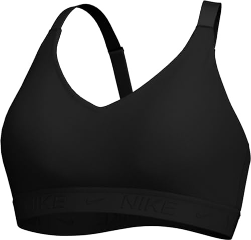 Nike Sport-BH Indy Medium Support Verstellbarer Sport-BH Mit Polstern Für Damen, Black/Black, FD1065-010, XS