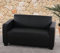 Modular 2er Sofa Couch Lyon-AM Loungesofa Kunstleder 136cm - schwarz