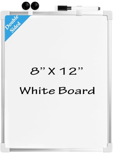 Magnetisches Whiteboard, Doppelseitige White Board Magnetische Desktop Schreibtafel Kinder Memoboard mit Stiften,Tragbare Staffelei Whiteboard für Kinder,Studenten, Schulbedarf, Büro (20 * 30cm)