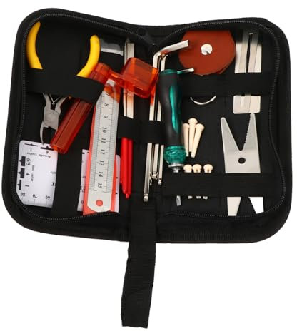 ibasenice Komplettes Gitarrenreparaturwerkzeug 26 Stück Gitarrenwartungs Und Setup Kit Aus Eisen Für Saitenwechsel Intonation Saitenlage Werkzeugset Für Gitarrenbauer Musiker