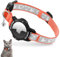Reflektierend Airtag Katzenhalsband mit Sicherheitsverschluss und Glöckchen, Verstellbar Halsband Katze mit Apple Airtag Hülle (Orange, Katzen und Welpen 23-33cm)
