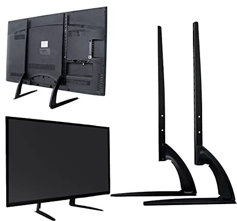 IATUPKE Support de Montage TV, Support Mural pour téléviseur, Support de Table pour téléviseur avec Base Triangulaire, Base de Table pour téléviseurs de 32 à 75 Pouces, avec Charge de 99 l