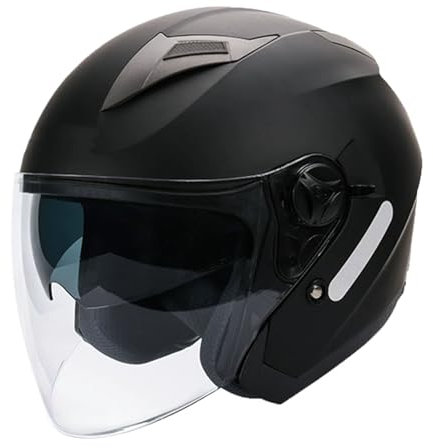 Jet-Helm mit Sonnen-Visier, Roller-Helm für Frauen und Herren Im Edlen Vintage-Look, Qualität Nach ECE-Norm
