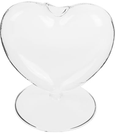 GARVALON Herzförmige Glasvase Für Blumenarrangements Ästhetische Tischdeko Für Hydroponik Und Pflanzen Für Hochzeiten Und Besondere Anlässe Transparentes Design Für Kleine Räume