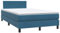vidaXL Boxspringbett mit Matratze Dunkelblau 120x220 cm Samt, Bett, Bett mit Stauraum, Möbel Schlafzimmer, Betten, Bett mit Bettkasten
