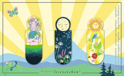 moses. Magnetlesezeichen Mystic night | Buchseitenmarkierung | Bookmarker | Lesezeichen für Buchliebhaber | Geschenk zum Buch