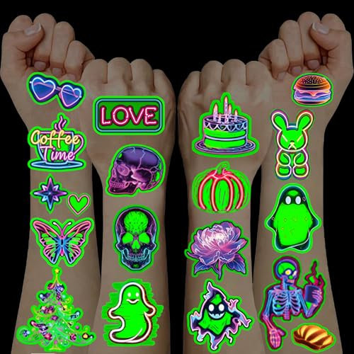 100+ Pezzi Tatuaggi Temporanei Halloween Decorazioni, Tatuaggi per Bambini Trasferelli per Bambini Regali Bambina 3 4 5-12 Anni Gadget Compleanno Stickers Bambino Attacca Stacca Regalini Fine Festa