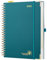 POPRUN Kalender 2026 Tagesplaner Ringbuch mit Hardcover 30,5 x 22 cm, Tageskalender A4 1 Tag 1 Seite (Montag - Sonntag), Terminplaner (Jan.2026-Dez.2026) mit Plastiklineal - Pazifikgrün