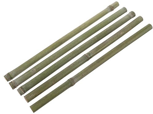 SEWOART 5pièces Lot de Poteaux Bambou pour Plantes Treillis pour Jardinage Tubes Bambou -même Décorations Naturelles