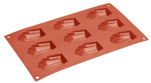 Vogue Silicone Mandeline Mould 9 Cup | Flexible non-stick finish ensures effortless food release and quick cleaning in busy commercial kitchen environments.