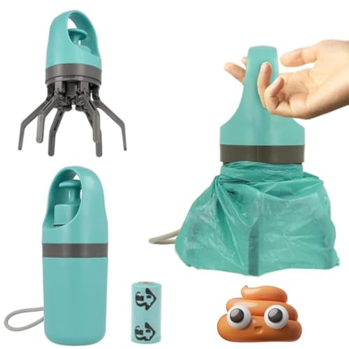 Hundekotschaufel,Hygienischer Aufsatz für den Hundekotsammler mit Beutelspender,Praktischer Tierkotreiniger für Tierhalter und Tierbesitzer,Haustierkotreiniger für den Außenbereich