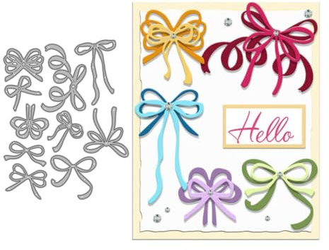 Sredwtk Schmetterlingsknoten Stanzschablonen Geburtstag Weihnachten Metall Prägeschablonen Stanzformen Schneiden für DIY Karte Sammelalbum Scrapbooking Fotoalbum Deko