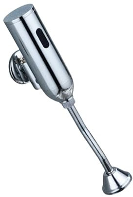 Valvole di scarico in ottone dei sensori a infrarossi del bagno montate al muro per il lavaggio automatico e igienico dell'orinatoio in hotel e centro commerciale