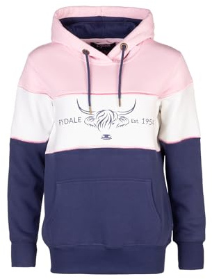 Rydale Ladies Overhead Country Hoody Highland Cow Embroidery Women's Jumper