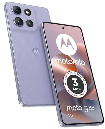 Motorola moto g86 con 3 anni di garanzia (8/256GB, Fotocamera 50MP + flicker cam, Display 6.67 pOLED 120Hz, batteria 5100mAh, MediaTek Dimensity 7300, Android 15), Cosmic Sky