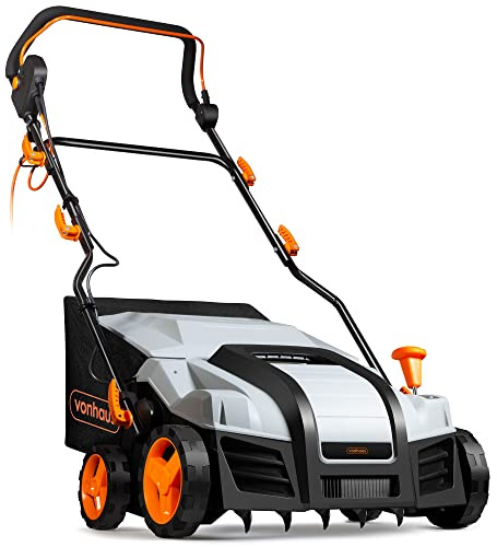 VonHaus Scarificateur/Aérateur/Râteau Électrique 1800W, Largeur 38cm