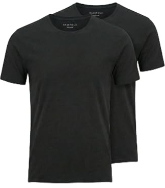 BASEFIELD Herren T-Shirts mit Rundhals-Ausschnitt, 100% Bio-Baumwolle