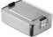 elasto Brotbox Brotbüchse Lunchbox „Aluminium“ Vesperdose Pausenbox BPA-Frei Vorratsdose Brotdose aus Metall 18 x 12 x 5cm (Silber)