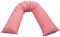 Biona Seitenschläferkissen/Stillkissen 35 x 140 cm (Nicki-Plüsch rosa)