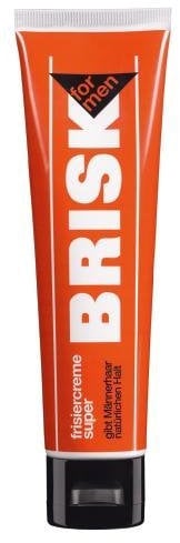 Brisk Frisiercreme Super - Standtube (2 x 100 ml Tube) - gibt Männerhaar natürlichen Halt