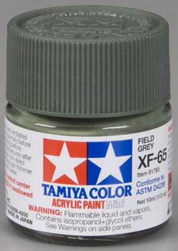 Tamiya 81765 XF-65 Mini flacon de peinture Gris Champ 10 ml