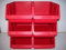 6 Stapelboxen Sichtboxen Lagerboxen Gr. 4 rot 205x335x155 mm