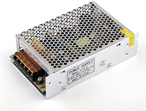 YourLed Fuente de Alimentación 220V a 5V 10A 50W Modelo S-50-5 Carcasa Metálica Terminal Tornillo AC DC