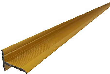ufitec Sockelprofil SK | für saubere Wand- und Türabschlüsse | Ideal für Renovierungen | Länge: 90 | 100 | 150 und 195 cm, Sichtbreite: 18,4 mm, Selbstklebend | Sie kaufen 1 Profil mit (100 cm, gold)