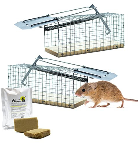 Inca CASAREJO Trampa para Ratones - Pack 2 Uds - Atrapa los roedores sin matarlos - Incluye Hamelin, Atrayente Natural de Ratones y Ratas
