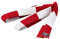 Ju-Sports Großmeistergürtel Master 6.Dan Rot/weiß, Baumwolle I Kampfsport Gürtel Für Budo-Sportarten, Judo UVM. I Martial Arts Gürtel ca. 4,5cm breit I 320 cm