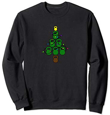 Kettlebell Christmas Tree With Lights Sweatshirt