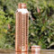 Kuber Industries Botella de cobre puro martillado para agua, 1 litro, a prueba de suciedad, a prueba de fugas y sin articulaciones, beneficios para la salud de ayurveda y yoga, color marrón,
