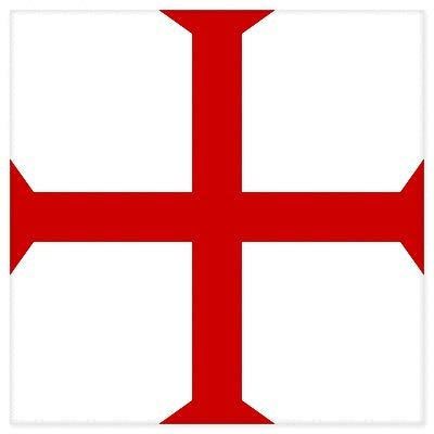 12cm! Klebe-Folie Wetterfest Made-IN-Germany Knights Templar Cross Masonic car K485 UV&Waschanlagenfest Auto-Aufkleber Sticker Decal