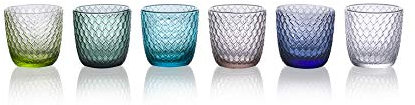 IVV Sixties set 6 bicchieri acqua colori assortiti cl.31