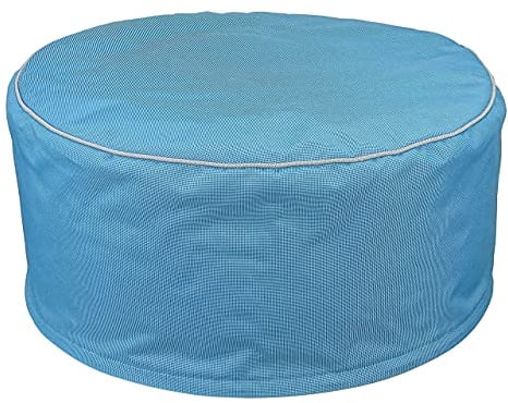 CKM Aufblasbarer Sitzhocker aus robustem Polyester-Strukturgewebe Outdoor 26 x 54cm (Blau)