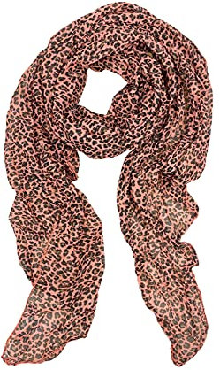 collezione alessandro Italienischer Schal Leopardo mit Leo Print Druck in schönen Farben 210cm x 80cm